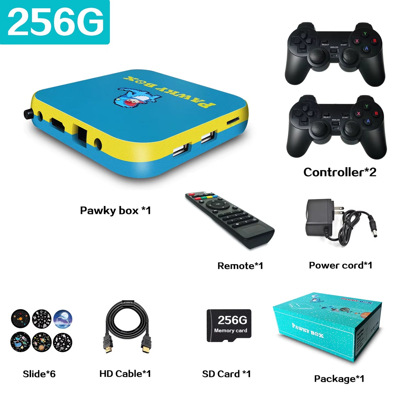 Pawky Box Game Console for Ps1/Dc/Naomi 50000+ Games Super Console Wifi Mini TV Kid Retro 4K Video Game Player Emulator Console